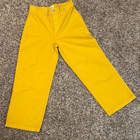 J. Crew Pants - NWOT; J. Crew Mustard Slim Wide Leg Pants; Stylish!